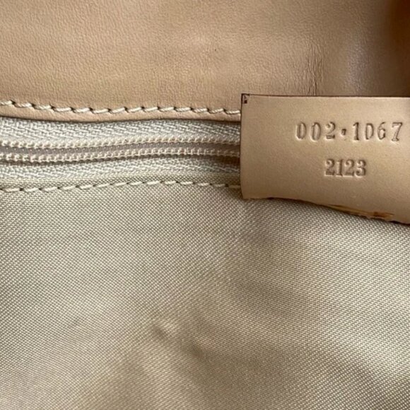 Gucci Vintage Large Logo Monogram Jackie Shoulder Hobo Bag in Beige Cream - Picture 9 of 16